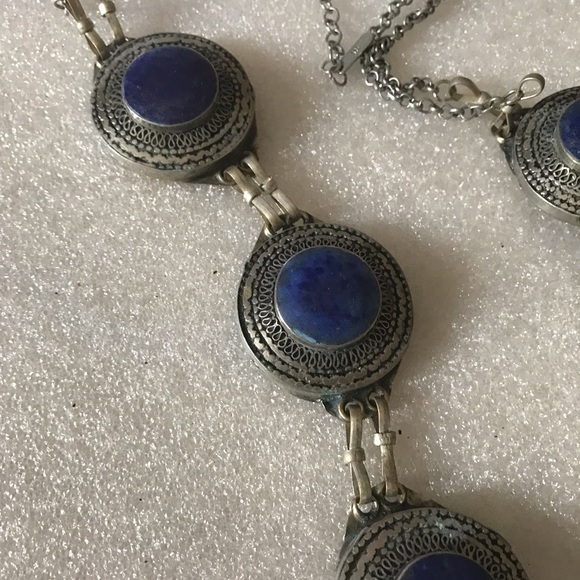 Antique lapis long necklace - Picture 4 of 5